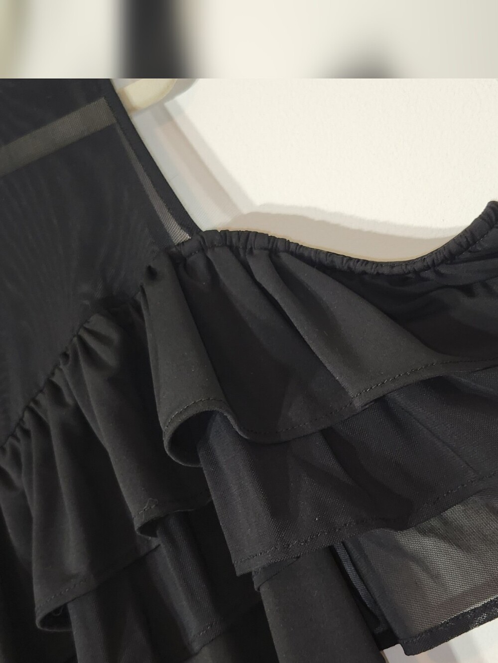 🖤Lane Bryant Romantic🖤Black Ruffle Cold-Shoulder Top. 22/24. Date Night Vibes - Picture 4 of 8